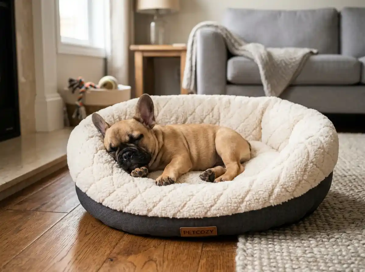 French Bulldog puppy spine health and safe resting positions